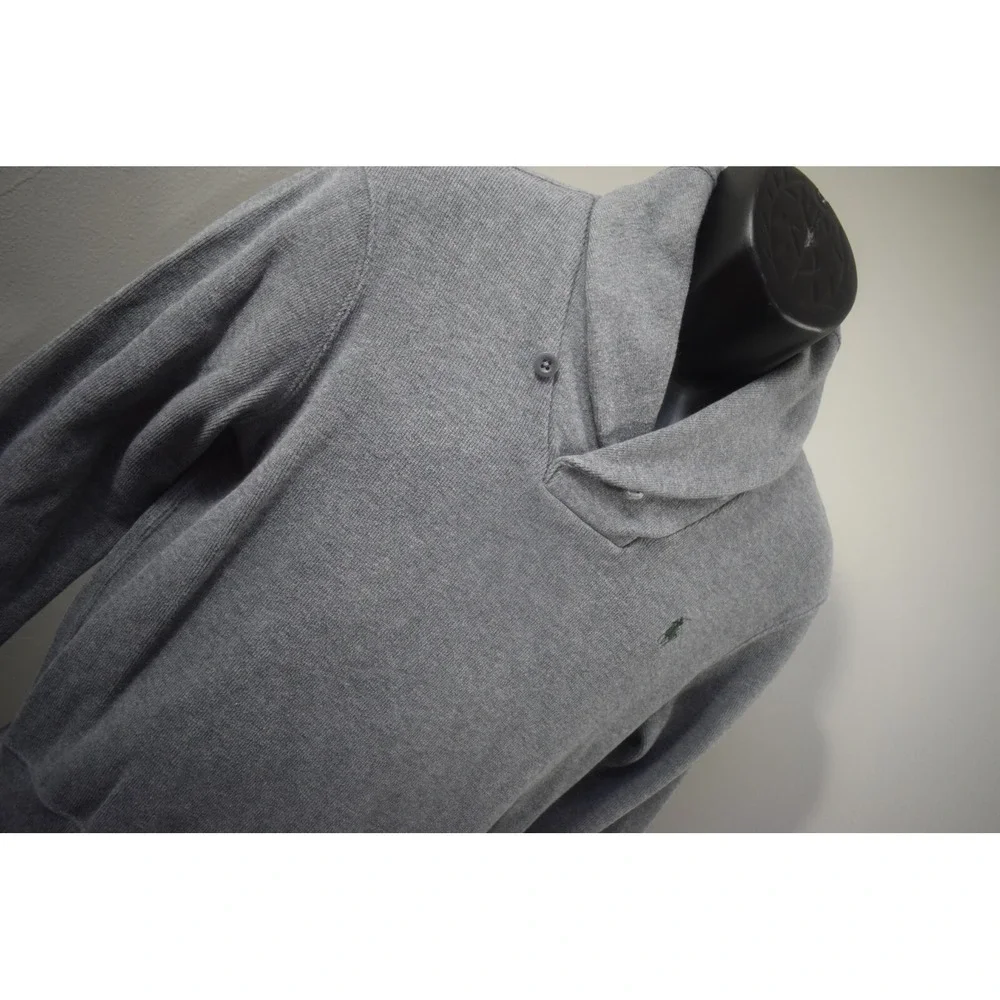 Polo Ralph Lauren Cowl Neck Sweater‎ Gray Long Sleeve Pullover Mens Size Small